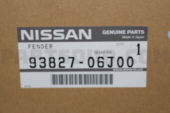 Nissan 9382706J00 FENDER-OVER,REAR LH