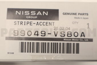 Nissan 99049VS80A STRIPE-ACCENT,REAR FENDER LH