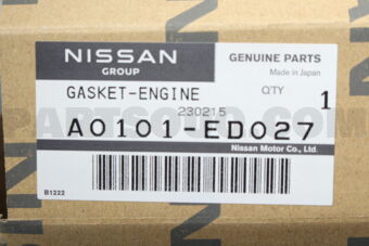 Nissan A0101ED027 GASKET-ENGINE