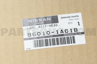 Nissan B60101A61B LAMP ASSY-RH