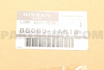 Nissan B60601A61B LAMP ASSY-LH