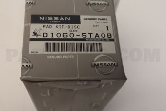 Nissan D10605TA0B PAD KIT DISC BRAKE, FRONT