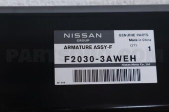 Nissan F20303AWEH ARMATURE ASSY-FRONT BUMPER