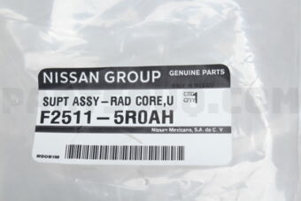 Nissan F25115R0AH SUPPORT-RADIATOR CORE,UPPER