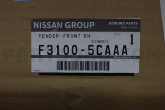 Nissan F31005CAAA FENDER FRONT RH