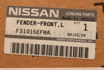 Nissan F31015EFMA FENDER-FRONT LH