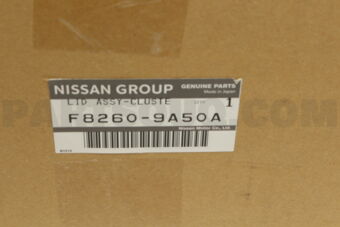 Nissan F82609A50A LID CLUSTER