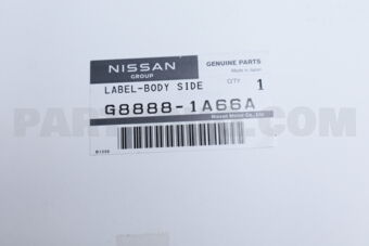 Nissan G88881A66A LABEL-BODY SIDE