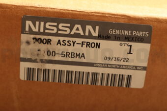 Nissan H01005RBMA DOOR ASSY FRONT,RH