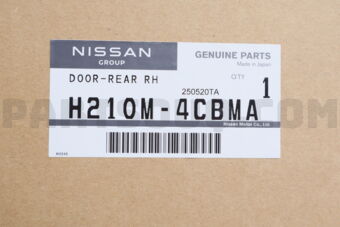Nissan H210M4CBMA DOOR REAR RH