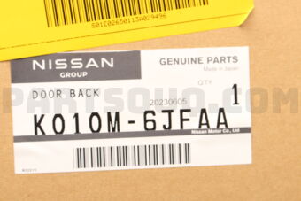 Nissan K010M6JFAA DOOR ASSY-BACK