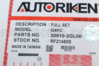 RIKEN RF21450S GASKET FULL G4KC