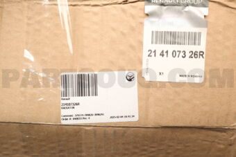 Renault 214107326R RADIATOR