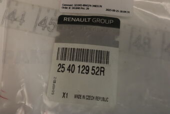 Renault 254012952R PLATE-ELEC WDW LIFT, DRIVER