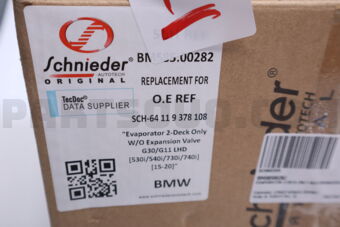 SCHNIEDER BMS8500282 EVAPORATOR 2-DECK ONLY W/O EXPANSION VALVE G30/G11 LHD [530I/540I/730I/740I] [15-20]