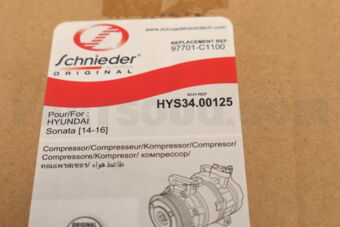 SCHNIEDER HYS3400125 AC COMPRESSOR SONATA [14-16]
