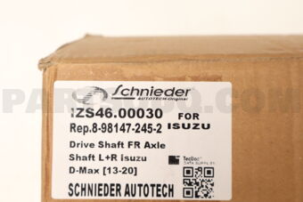 SCHNIEDER IZS4600030 DRIVE SHAFT FR AXLE SHAFT L+R ISUZU D-MAX [13-20]
