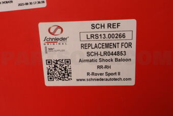 SCHNIEDER LRS1300266 AIRMATIC SHOCK BALLOON ONLY R-ROVER SPORT II [L494] [15-17] RR-RH