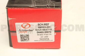 SCHNIEDER SBP013231 BRAKE PAD FR LS430A445K/A503 BP N/ASBS D2154