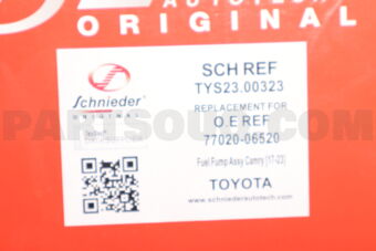 SCHNIEDER TYS2300323 FUEL FUMP ASSY CAMRY [17-23]
