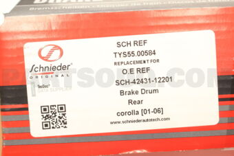 SCHNIEDER TYS5500584 BRAKE DRUM COROLLA RR [01-06]
