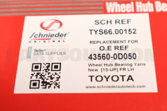 SCHNIEDER TYS6600152 WHEEL HUB BEARING YARIS NEW [13-16] FR LH