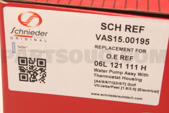 SCHNIEDER VAS1500195 WATER PUMP ASSY WITH THERMOSTAT HOUSING [A4/5/6/7/Q3/5/7] GOLF VII/JETTA/PAST [1.8/2.0] [ELECTRICAL]