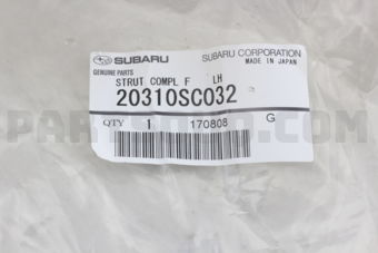 Subaru 20310SC032 STRUT COMPL F LH