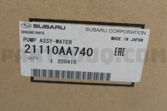 Subaru 21110AA740 PUMP ASSY-WATER