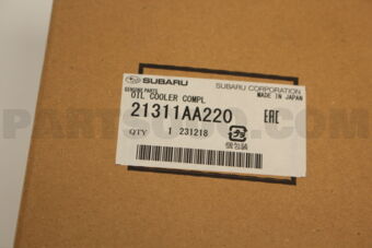 Subaru 21311AA220 OIL COOLER COMPLETE