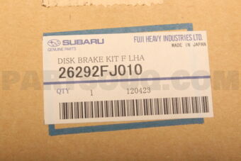 Subaru 26292FJ010 DISK BRAKE KIT F LHA