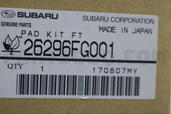 Subaru 26296FG001 PAD KIT-F