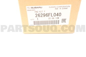 Subaru 26296FL040 PAD KIT F