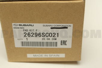 Subaru 26296SC021 PAD KIT-F