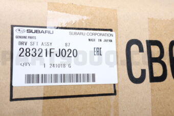 Subaru 28321FJ020 DRV SFT ASSY 87