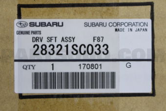 Subaru 28321SC033 DRV SFT ASSY F87