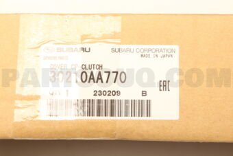 Subaru 30210AA770 COVER CP-CLUTCH