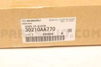 Subaru 30210AA770 COVER CP-CLUTCH