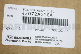 Subaru 42072AG16A FILTER ASSY FUEL