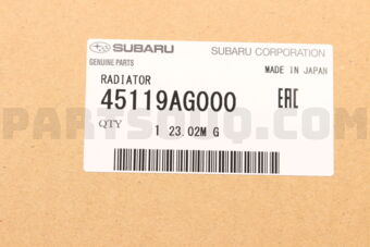 Subaru 45119AG000 RADIATOR ASSY