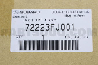 Subaru 72223FJ001 MOTOR ASSY