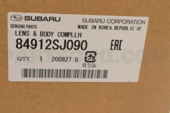 Subaru 84912SJ090 LENS & BODY COMPLLH