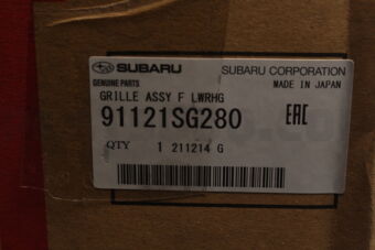 Subaru 91121SG280 GRILLE ASSY F LWRHG