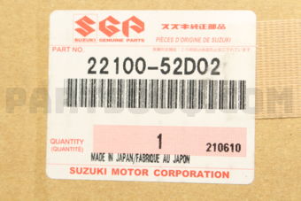 Suzuki 2210052D02 COVER ASSY,CLUTCH