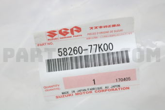 Suzuki 5826077K00 MEMBER, FRONT BUMPER