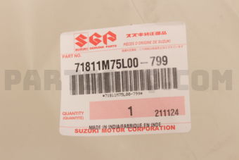 Suzuki 71811M75L00799 BUMPER REAR (BLACK)