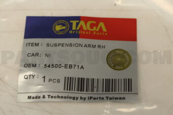 TAGA 54500EB71A LOWER ARM FRONT RH NI NAVARA 201111-201203 TAGA