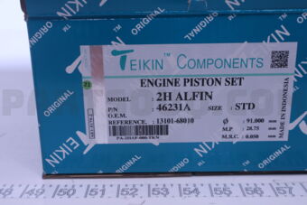 TEIKIN 46231ASTD PISTON SET STD 2H ALFIN (SET OF 1)
