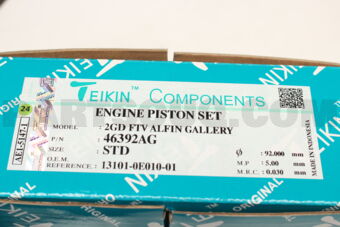 TEIKIN 46392AGSTD PISTON SET STD 2GD-FTV ALFIN GALLERY (SET OF 8)