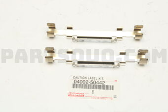 Toyota 0400250442 CAUTION LABEL KIT